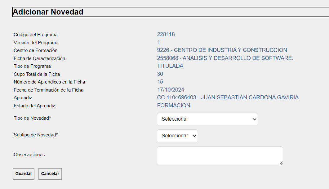 Formulario retiro voluntario